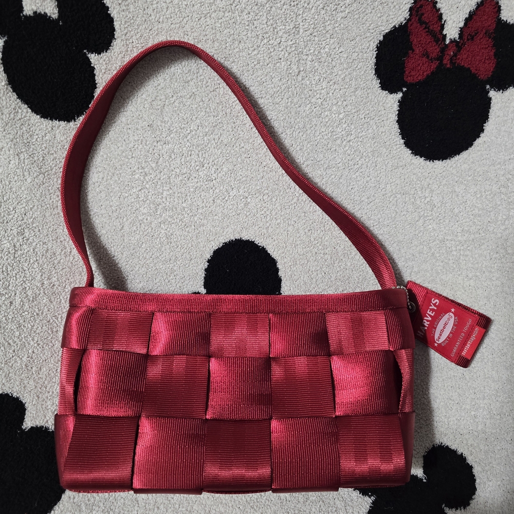 Red Woven Handbag